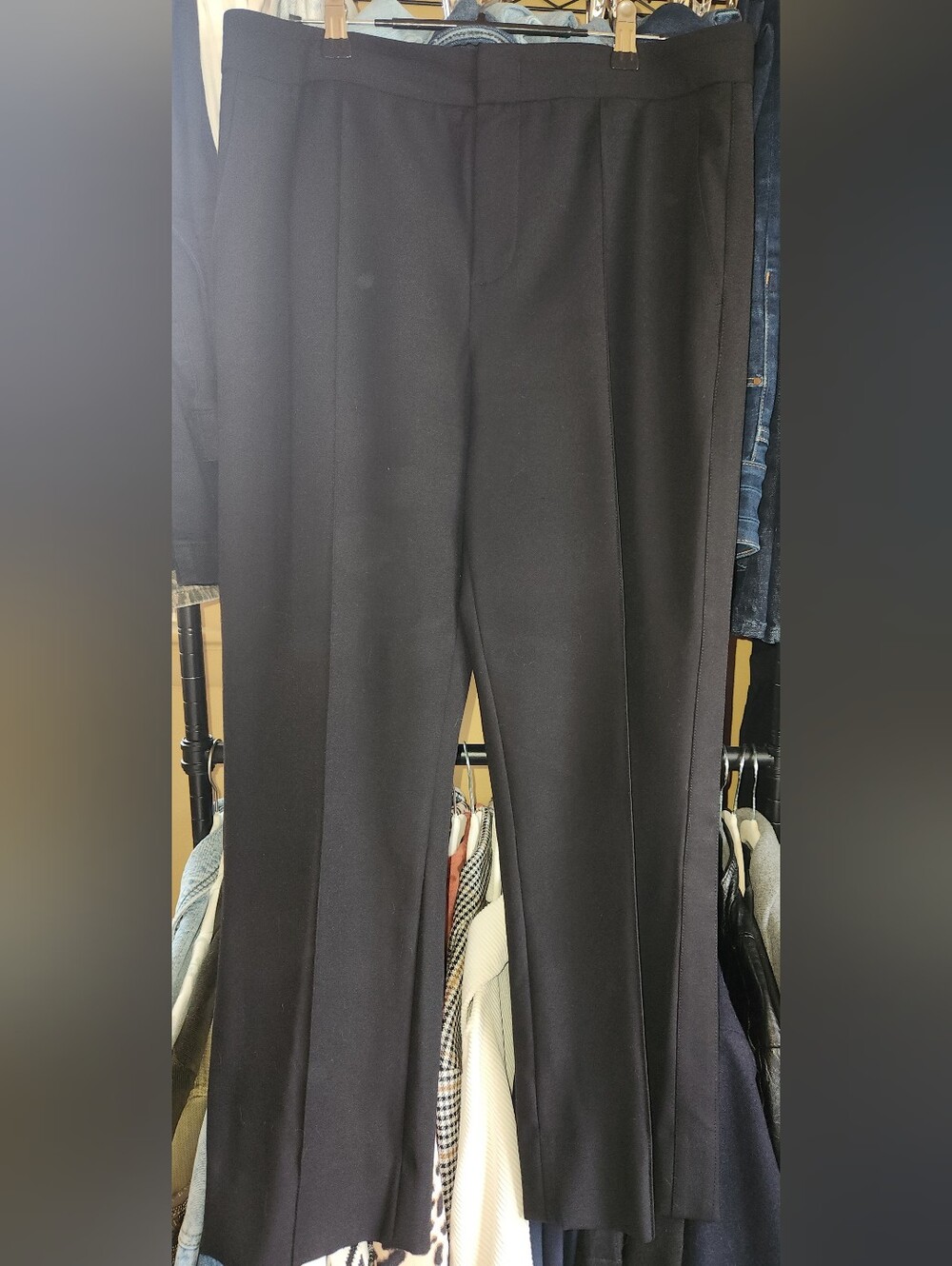 Vince Black Straight-Leg Dress Trousers